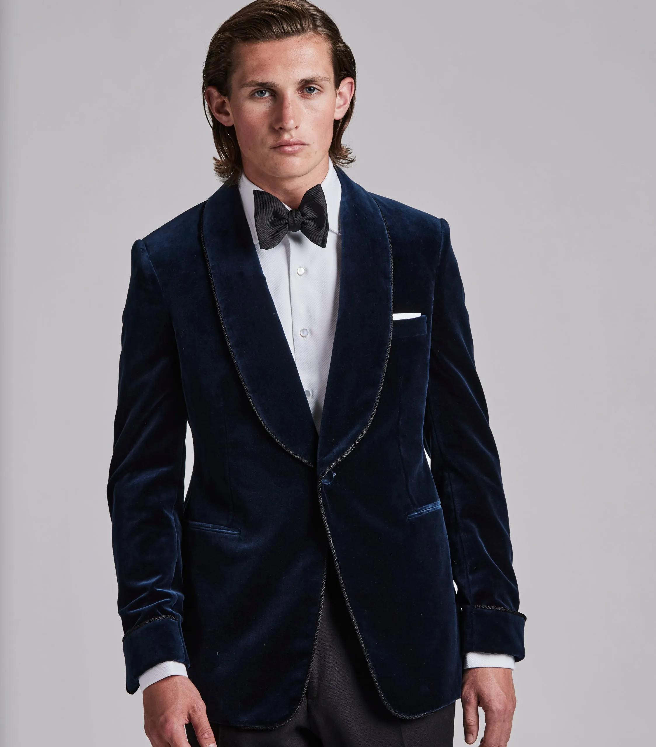 Midnight Teal Velvet Dinner Jacket