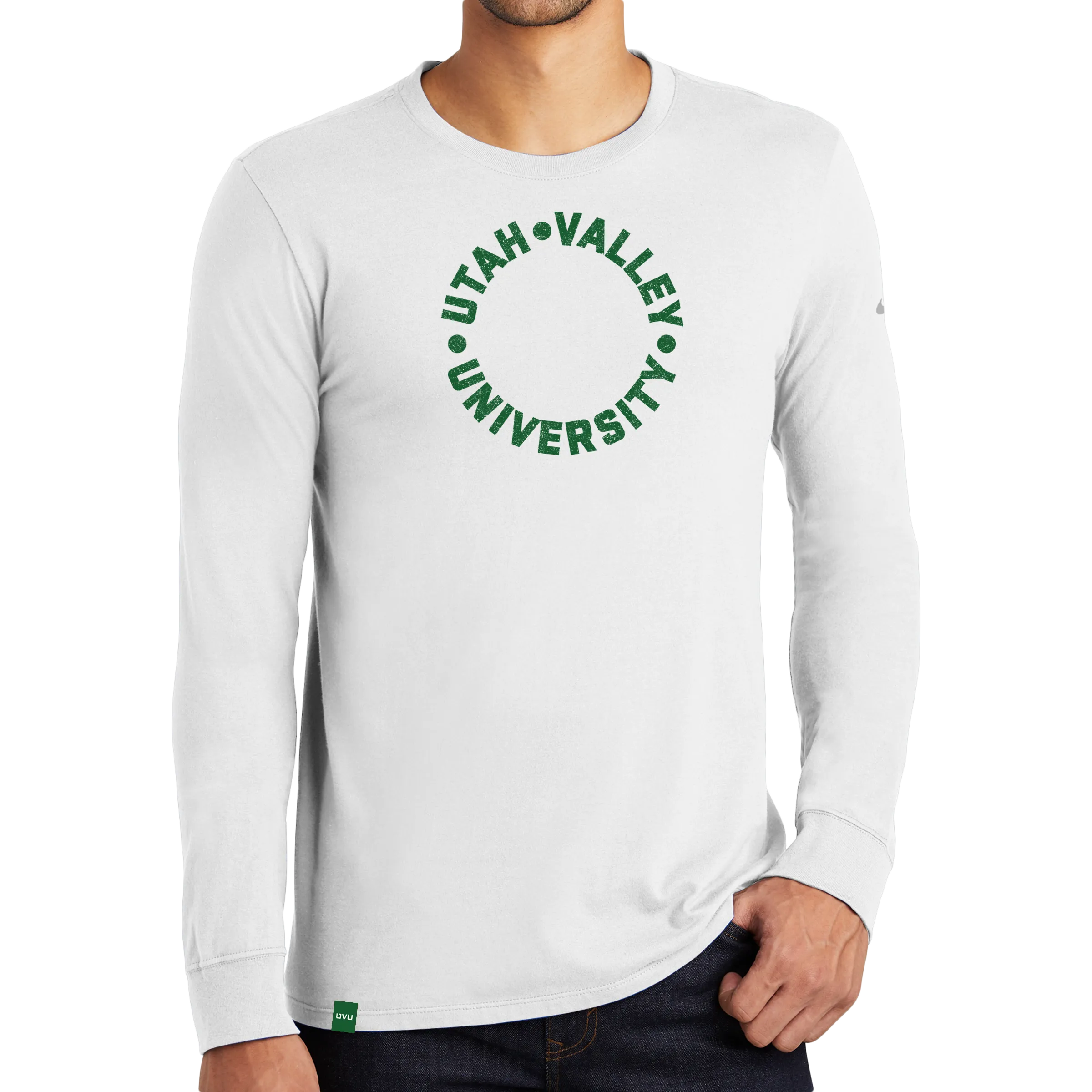 Nike Core Cotton Long Sleeve Tee- UVU Distressed