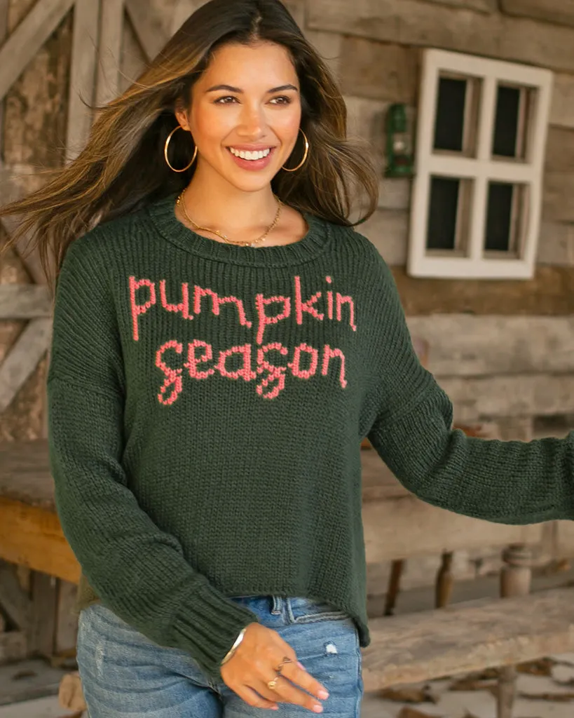 PUMPKIN SEASON CROPPED CREW CHUNKY