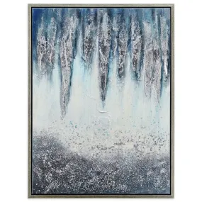 "Icicles" Textured Metallic HandPainted Wall Art by Martin Edwards