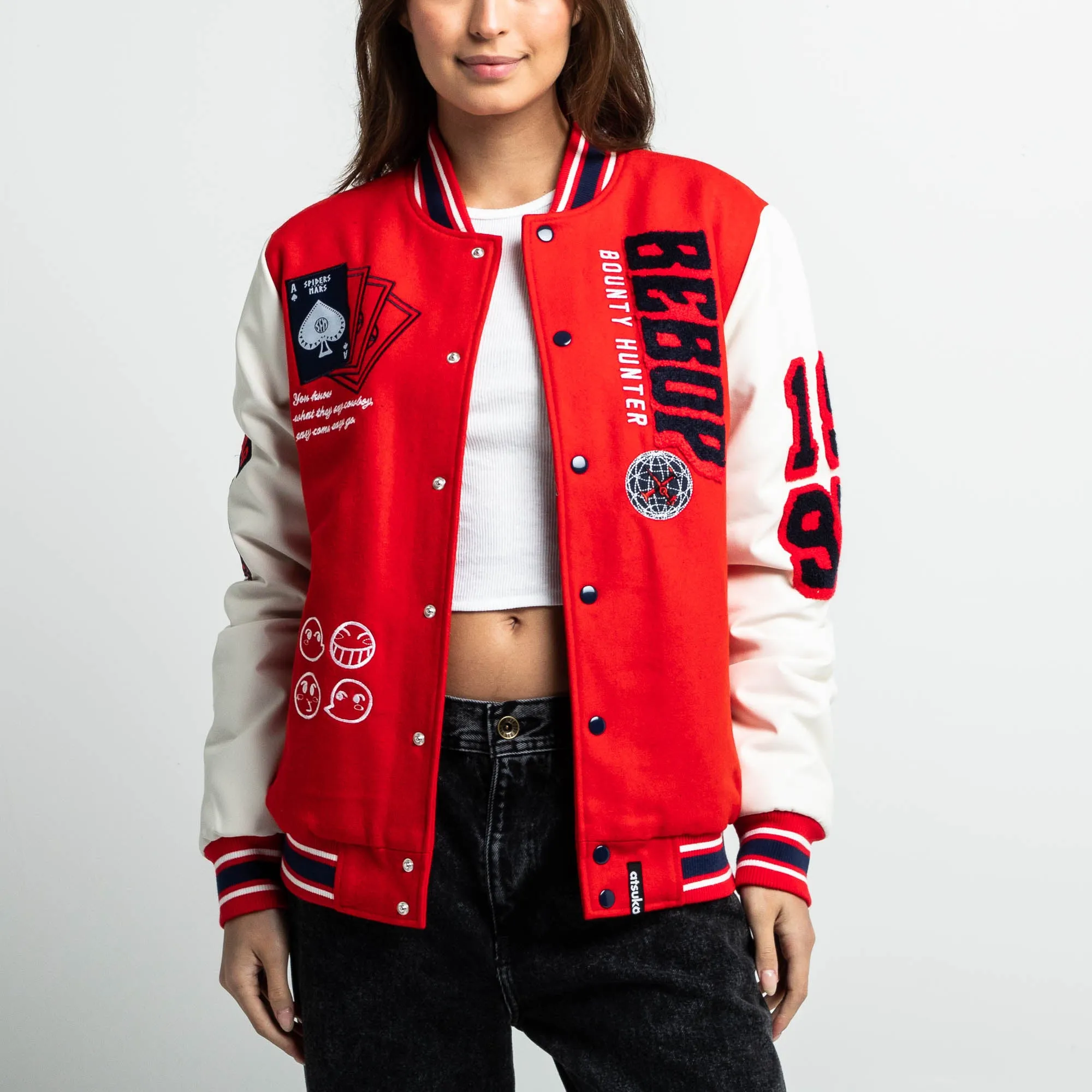 See You Space Cowboy Red Varsity Jacket