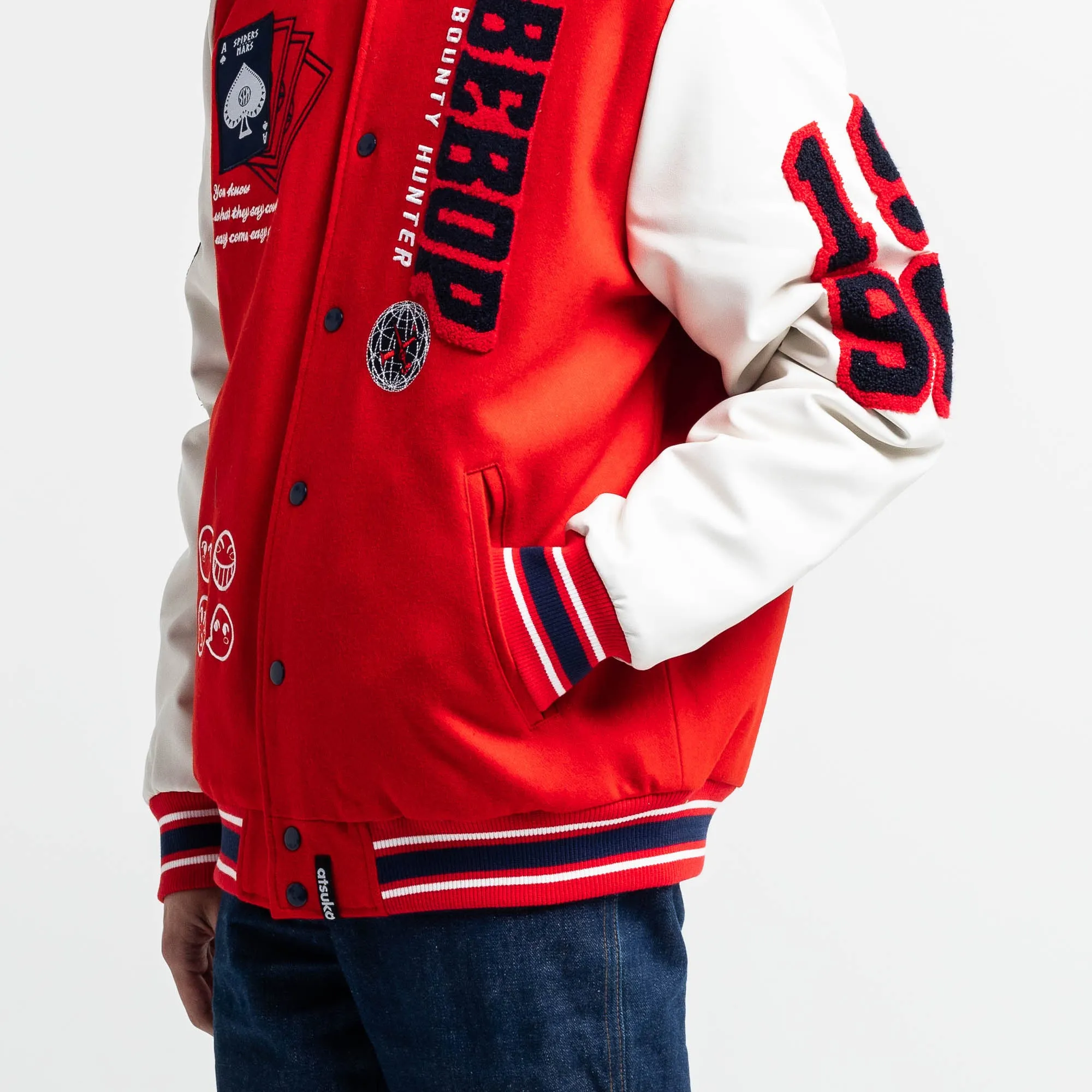 See You Space Cowboy Red Varsity Jacket