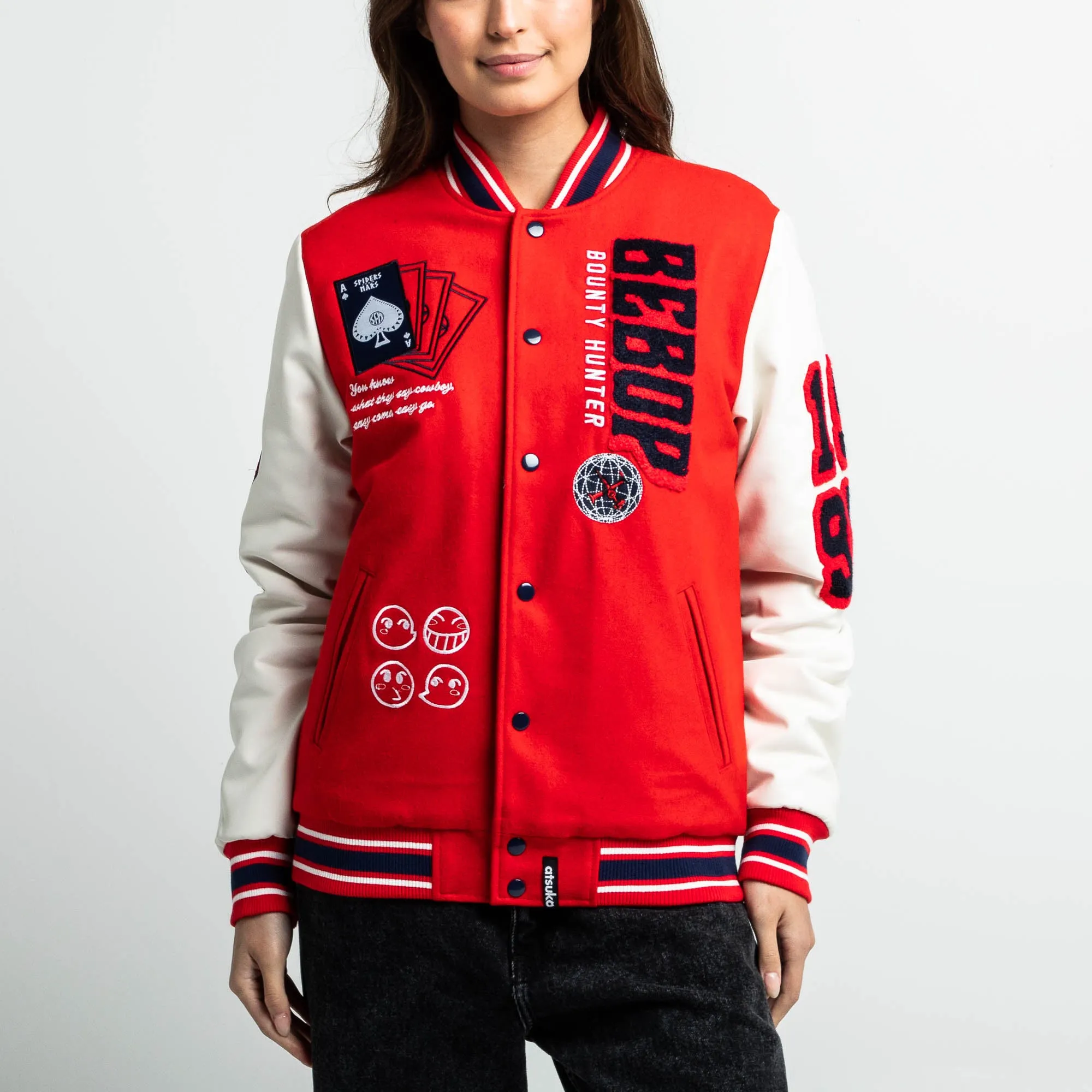 See You Space Cowboy Red Varsity Jacket