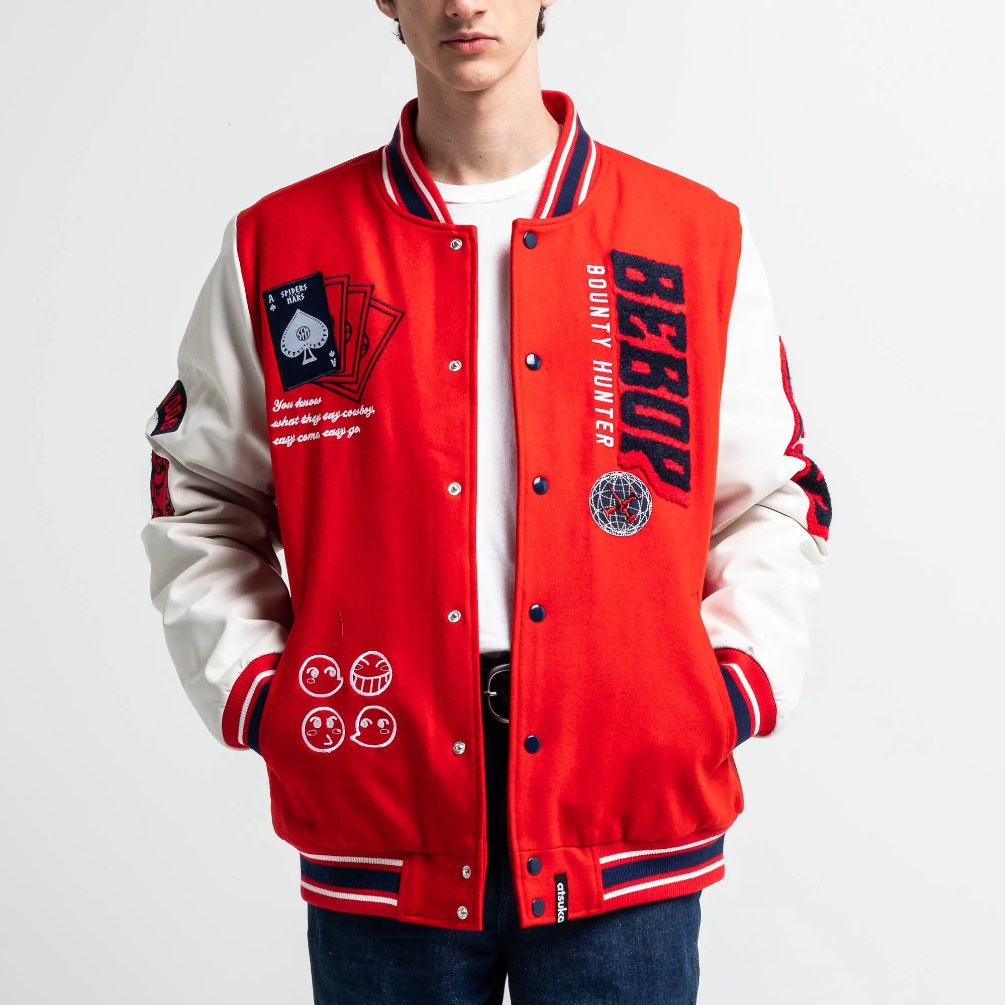 See You Space Cowboy Red Varsity Jacket