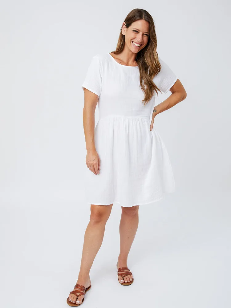 Serenade Dress - White Gauze