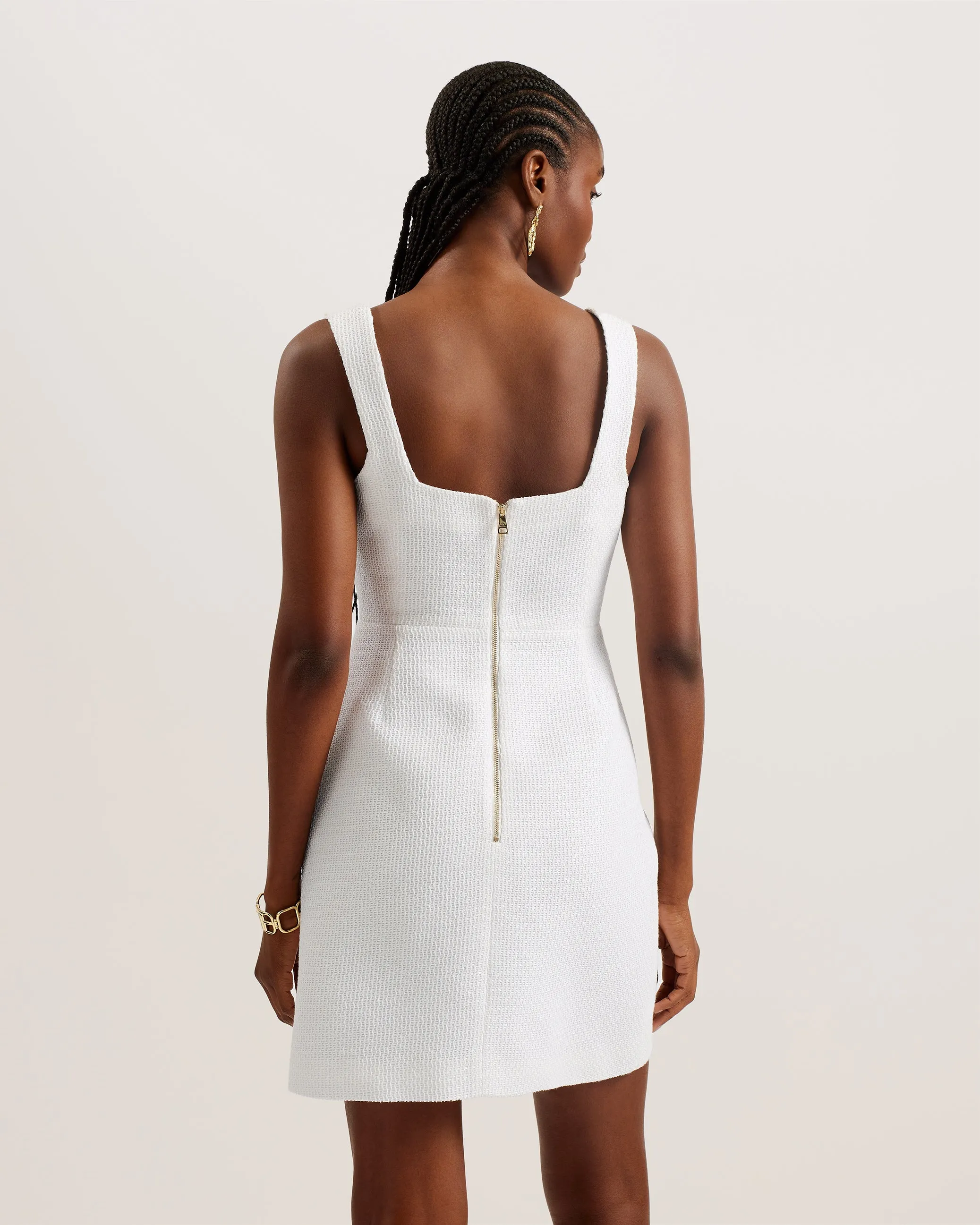 Shiroir Mini Tailored Dress White