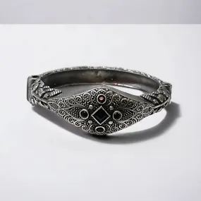 Shuchi Stone Studded Kada Bangle, Black