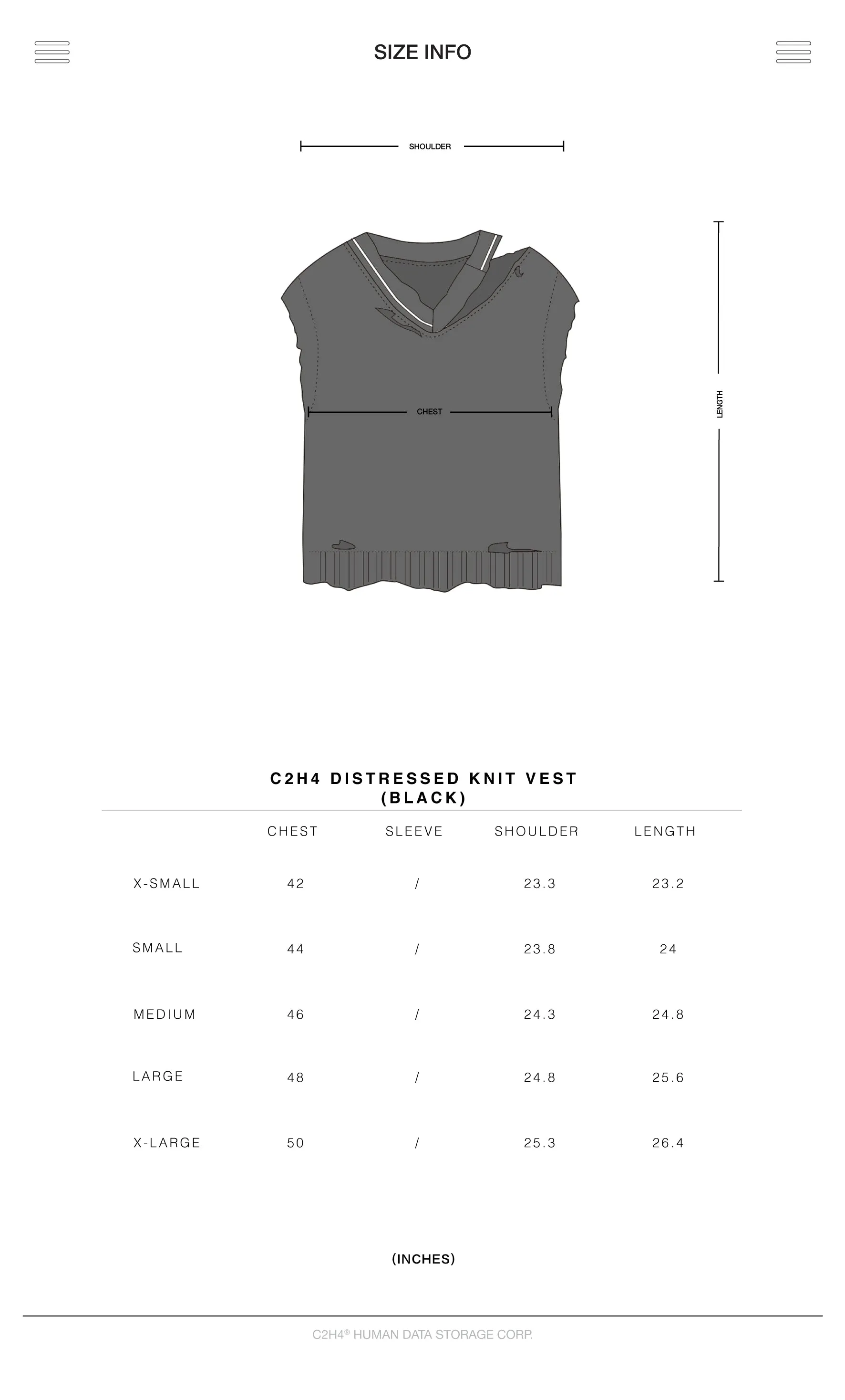 Staff Uniform Distressed V-Neck Sleeveless Knit Vest