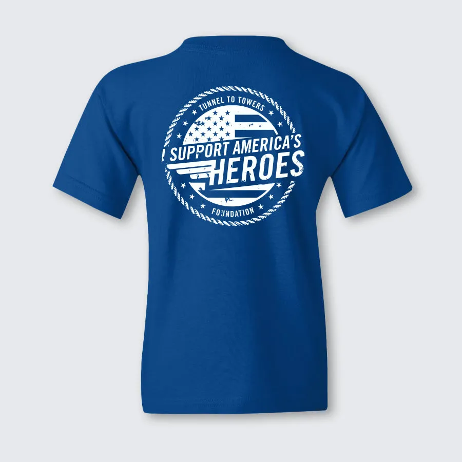 T2T HEROES TEE – Youth (Blue)