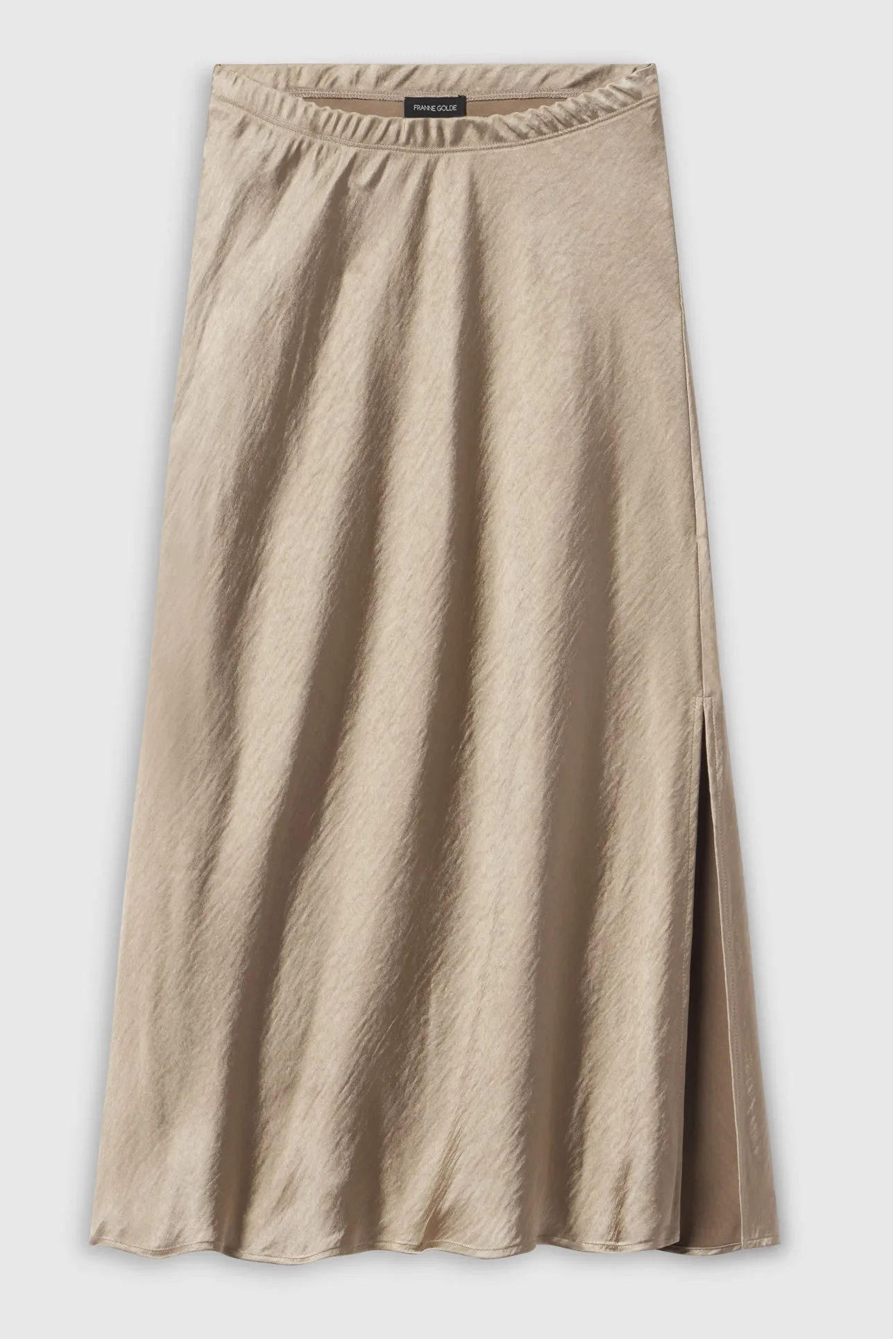 Textured Sateen Bias Skirt