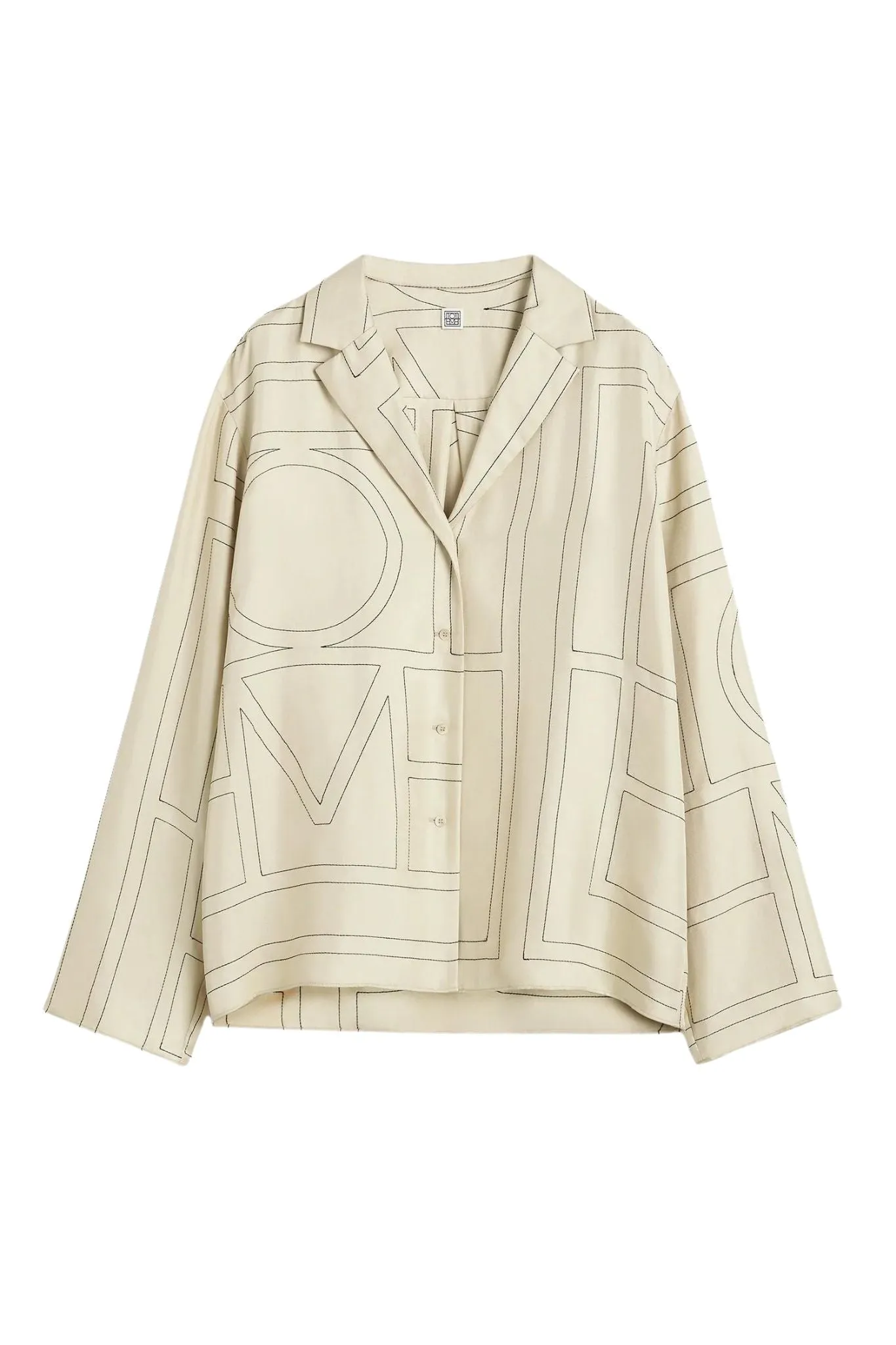 Toteme Monogram Silk PJ Top