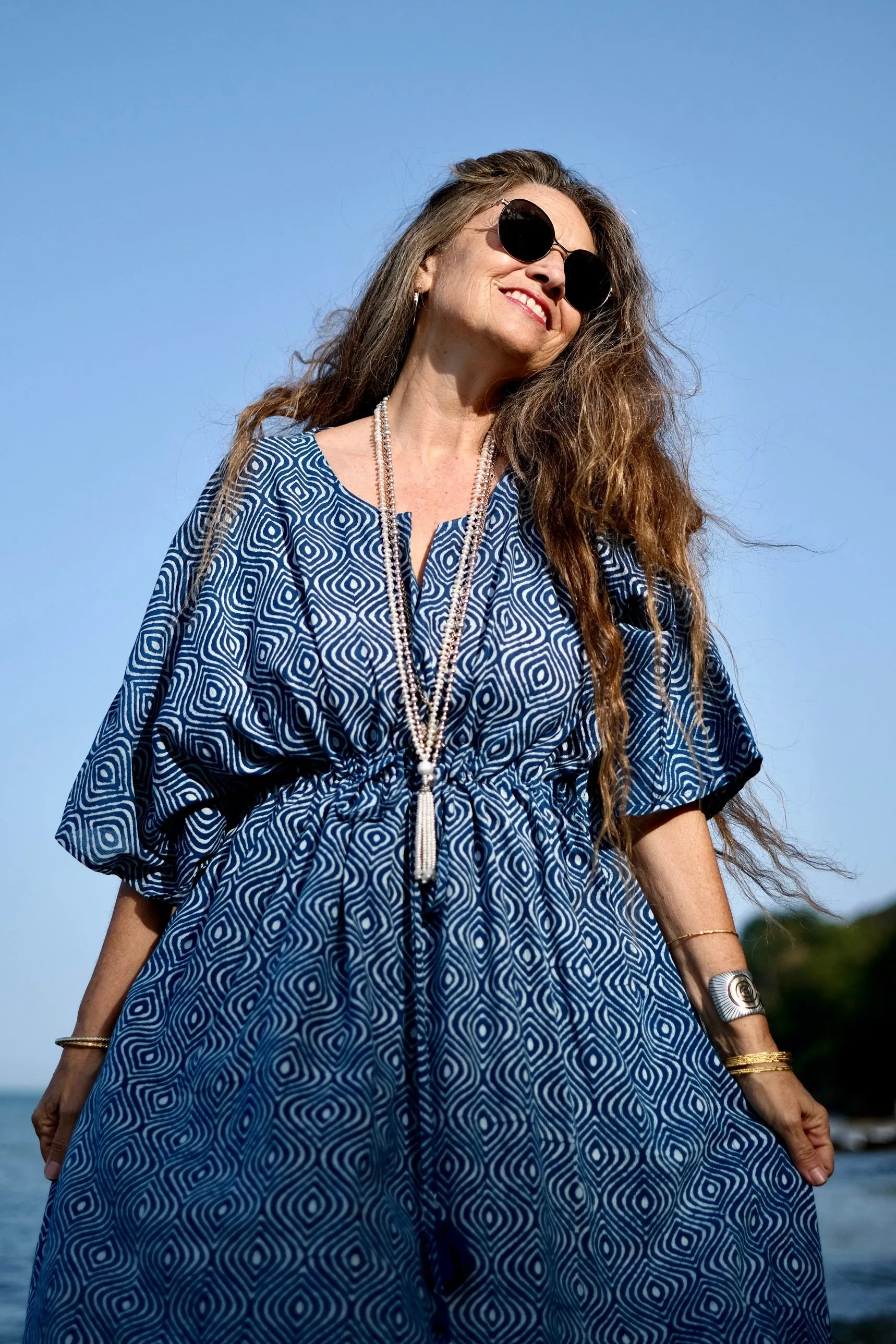 Venezia Ogee Maxi Kaftan Dress