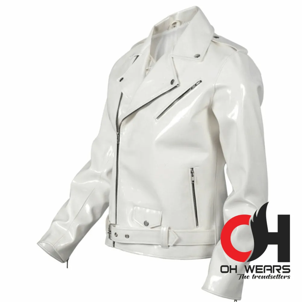 White PVC Vinyl Jacket